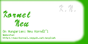 kornel neu business card
